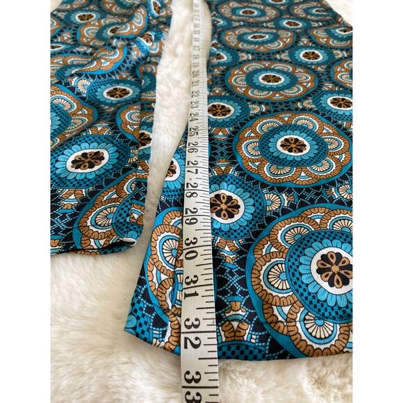 Nasty Gal Collection Retro Hippie 70s Print Wide Leg Flare‎ Pants Sz 6 - Picture 8 of 12